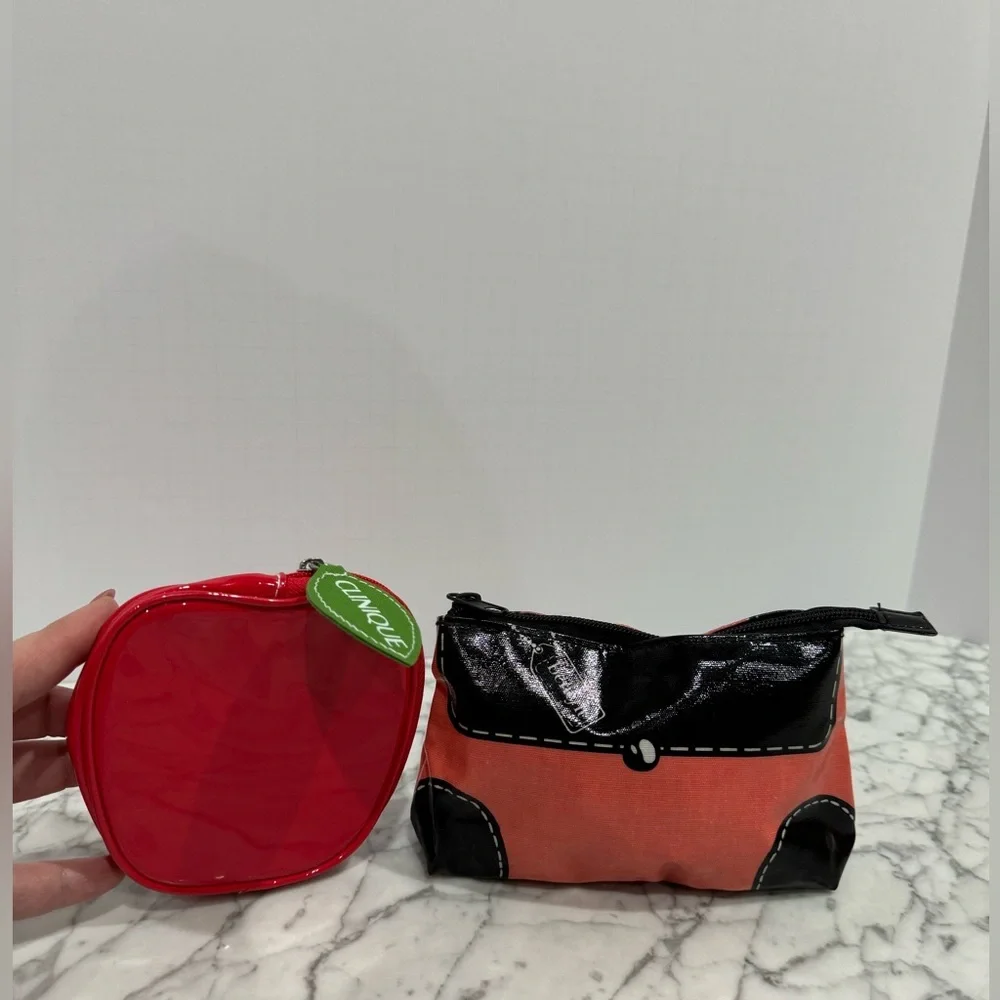 Benefit and Clinique Vintage makeup pouches